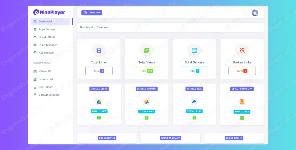 Nineplayer- Video Player Google Drive & LoadBalancer + Rotating Proxies