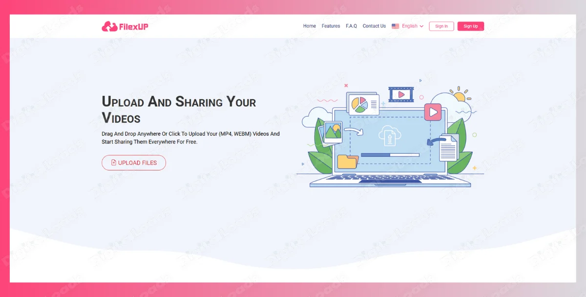FilexUp - Easy Large Upload Video Files Sharing, Support Embed Player